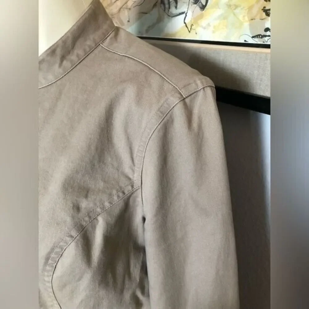 Christopher & Banks Women's Medium Tan Khaki‎ Button-down Jacket